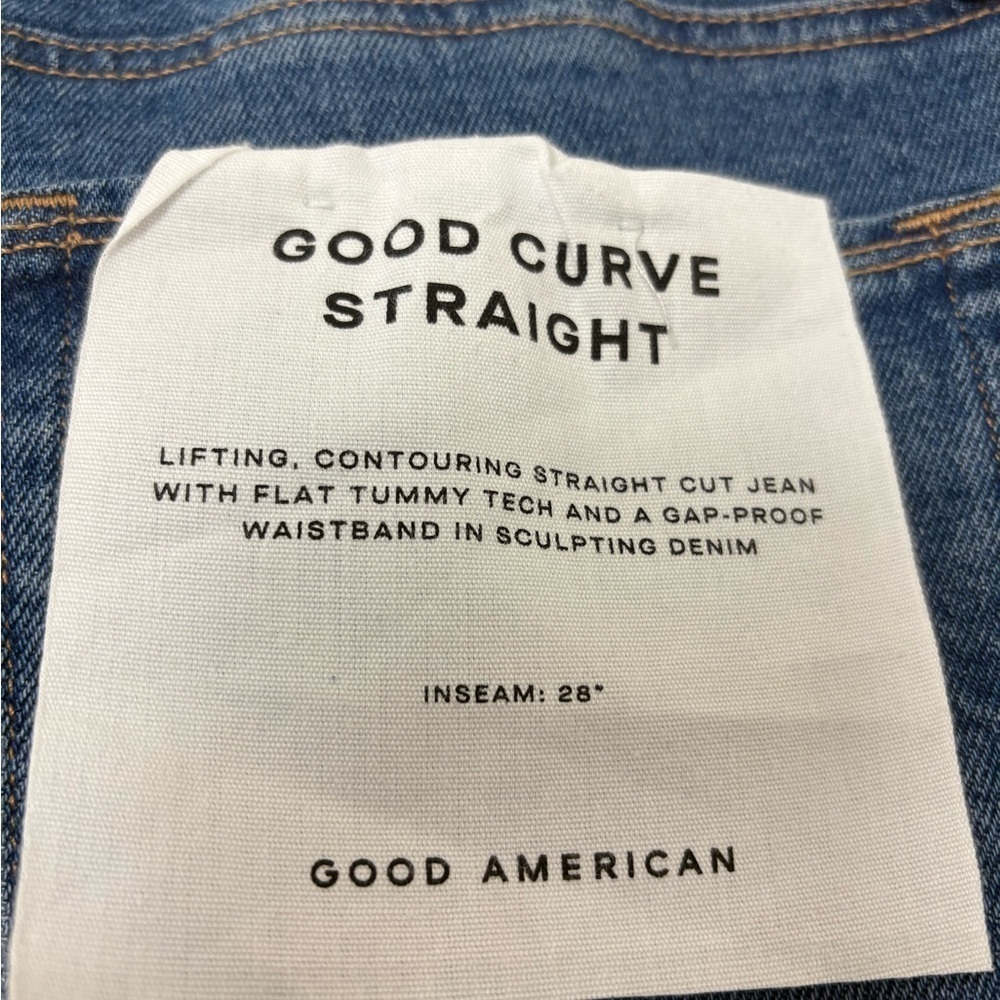 Good American Womens Straight Curve Distressed Jeans size 6/28 - Picture 8 of 10